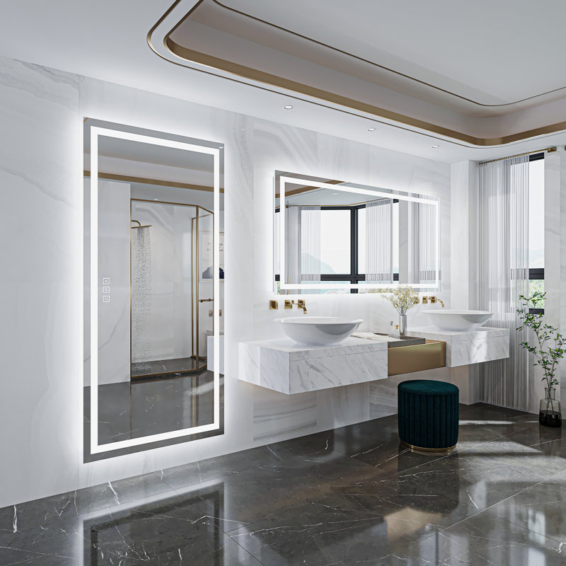 Wayfair bathroom mirrors with lights online
